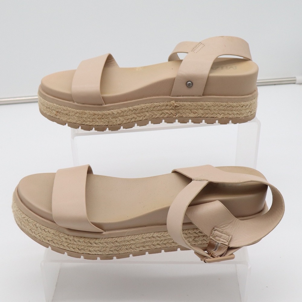 MIA Faustine Nude Beige Platform Espadrille Sandals Lug Sole Womens 8.5 M